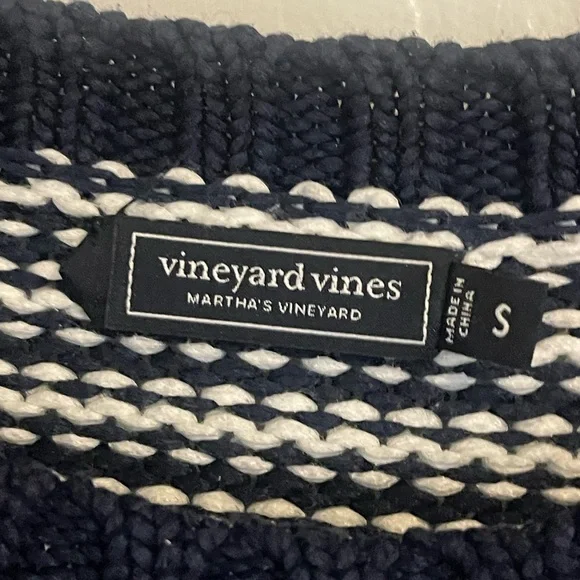 Vineyard Vines Blue and White Striped Sweater - Picture 4 of 6